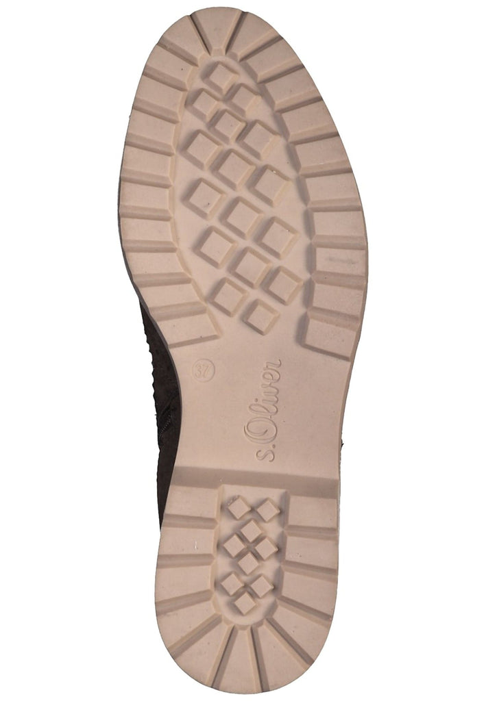 s.Oliver Stiefelette Synthetik Dunkelbraun