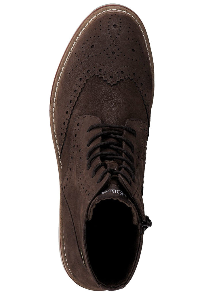s.Oliver Stiefelette Synthetik Dunkelbraun