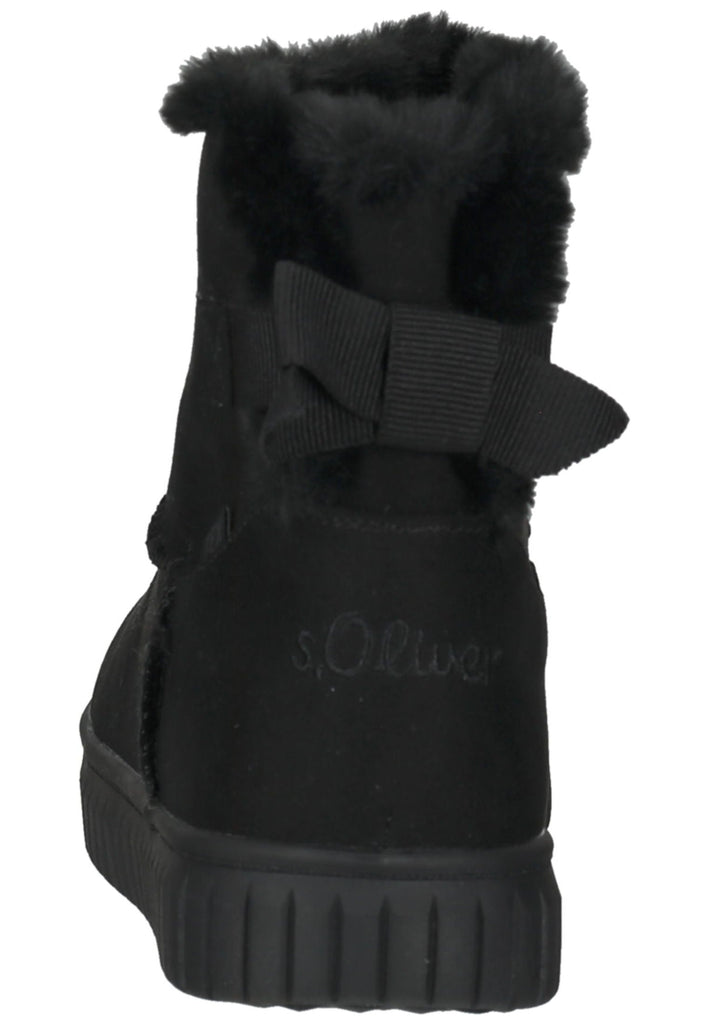 s.Oliver Stiefelette Textil Schwarz Warmfutter