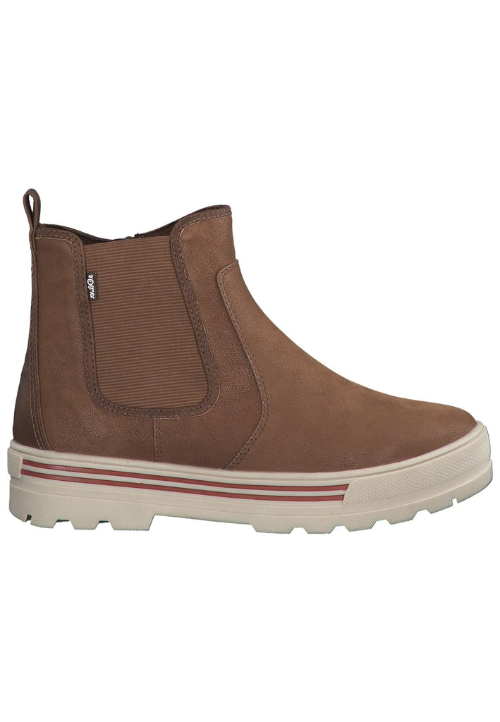 s.Oliver Stiefelette Textil Tan