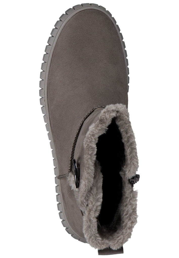 s.Oliver Stiefelette Textil Taupe Warmfutter