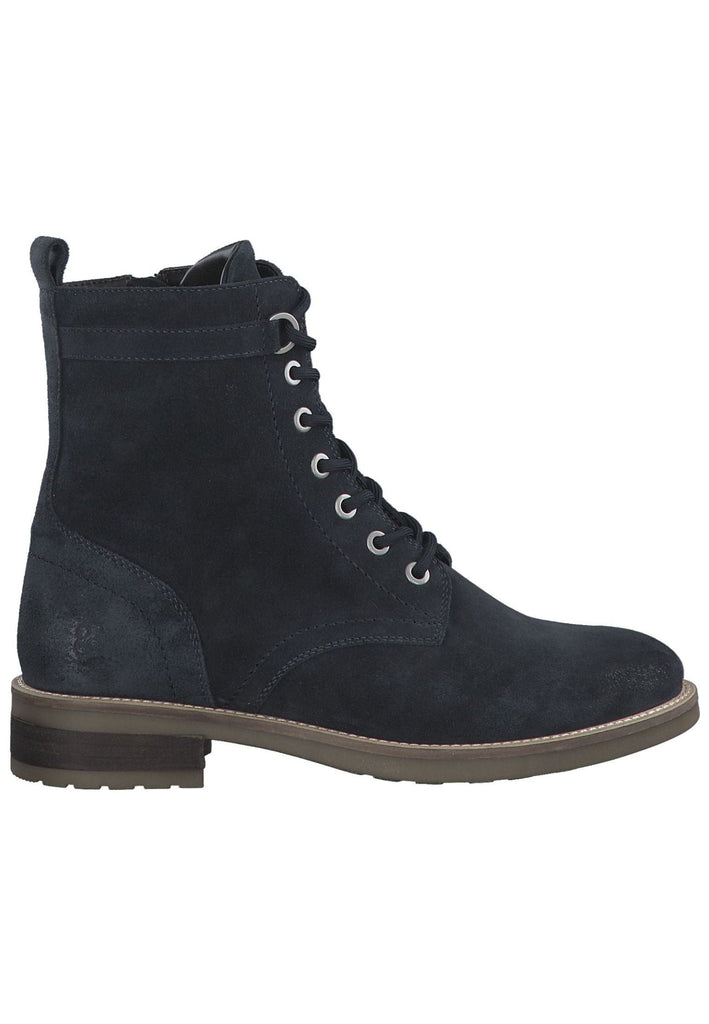 s.Oliver Stiefelette Veloursleder Navy