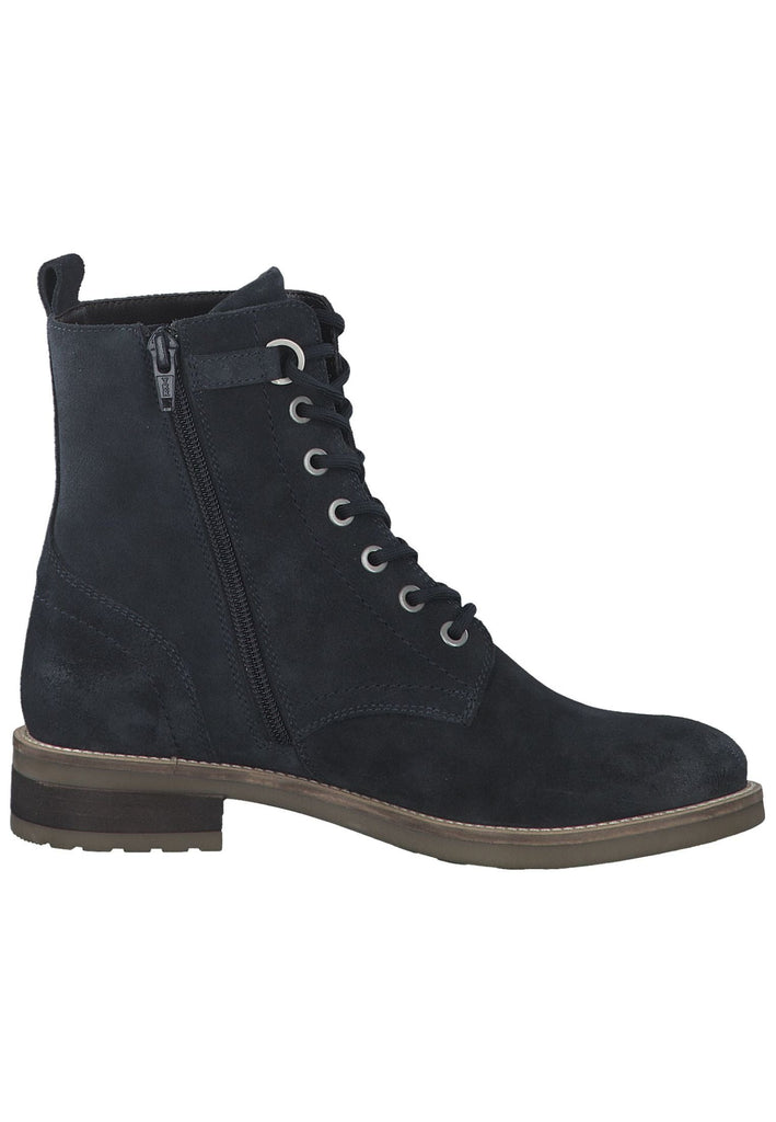 s.Oliver Stiefelette Veloursleder Navy