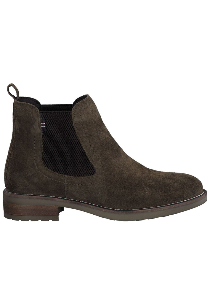 s.Oliver Stiefelette Veloursleder Olive