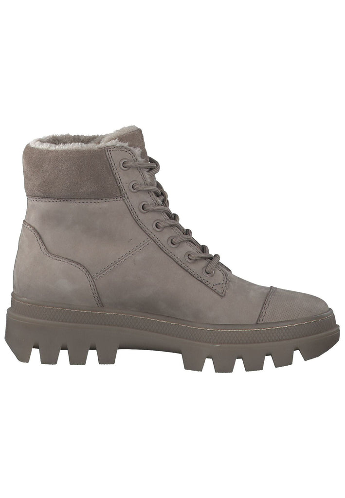 s.Oliver Stiefelette Veloursleder Taupe Warmfutter