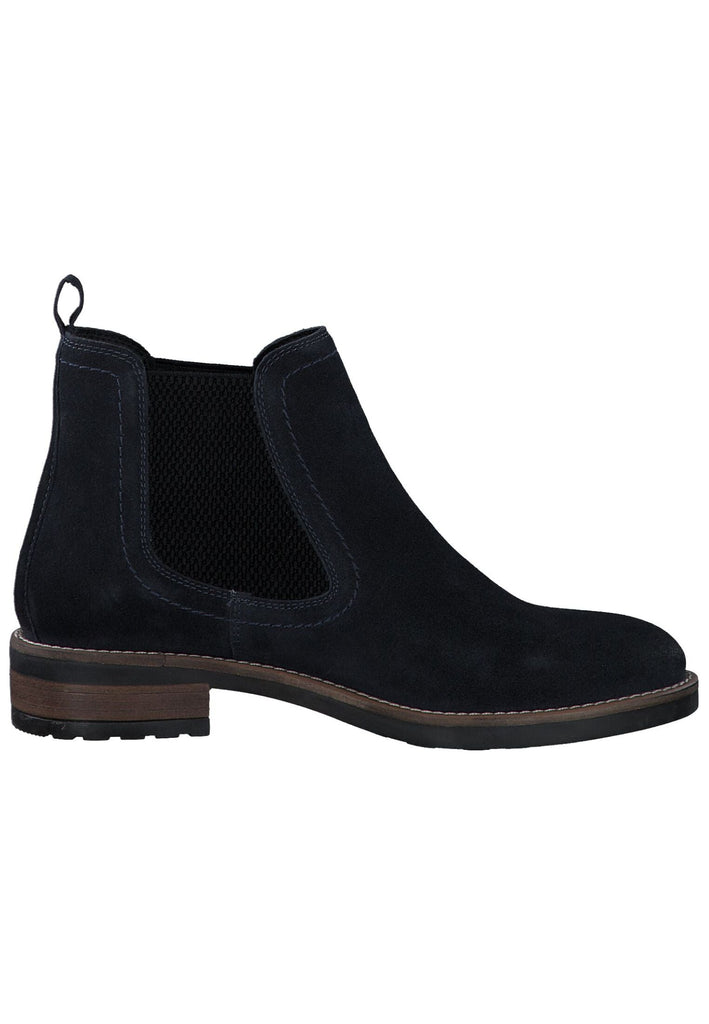 s.Oliver Stiefelette Veloursleder/Textil Navy
