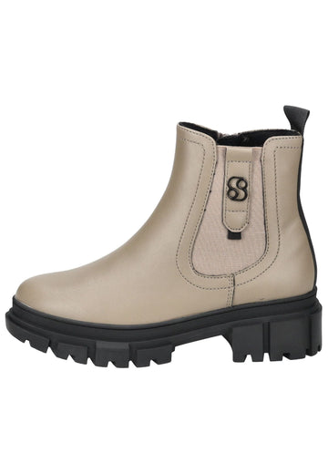 Stiefeletten s.Oliver Stiefelette Lederimitat/Textil Taupe