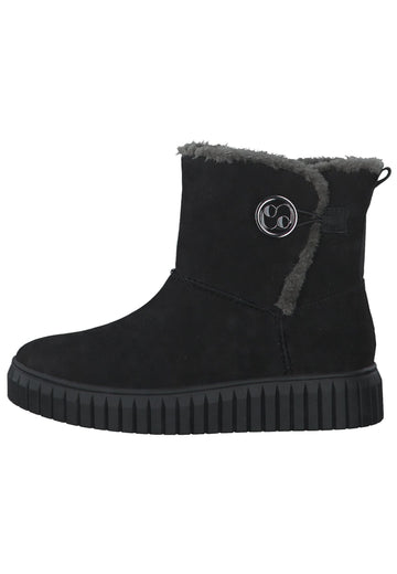 Stiefeletten s.Oliver Stiefelette Textil Schwarz Warmfutter