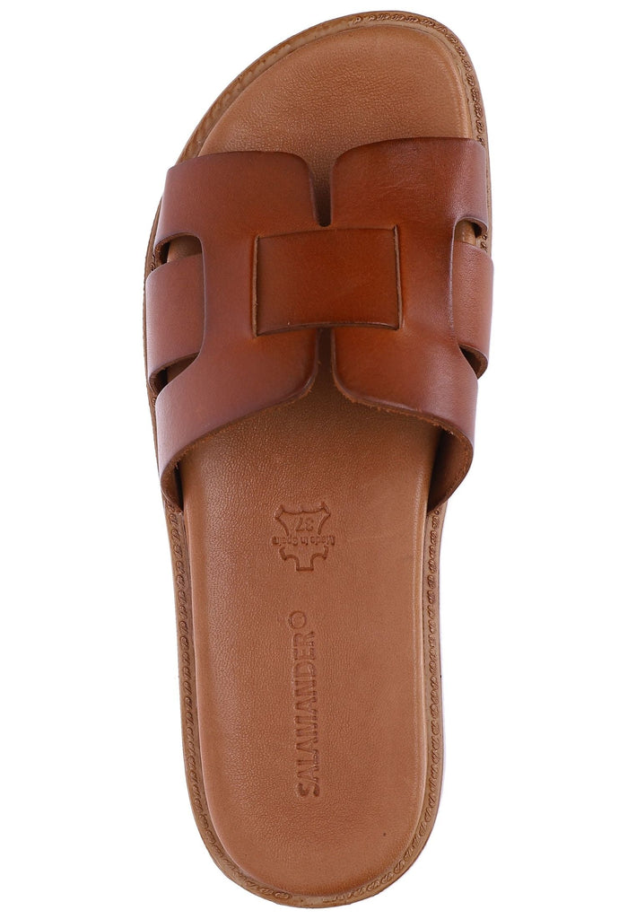 Salamander Pantoletten Glattleder Cognac