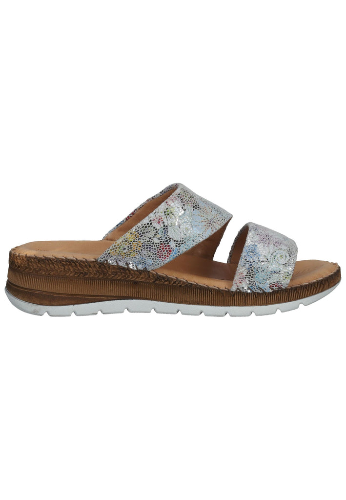 Salamander Pantoletten Glattleder Silber