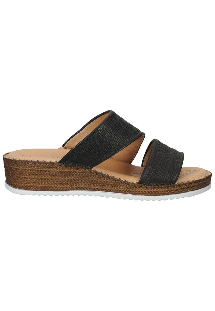 Salamander Pantoletten Leder Schwarz