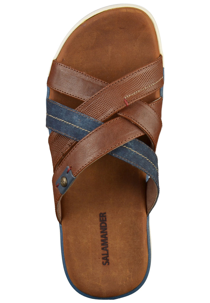 Salamander Pantoletten Leder/Textil Braun