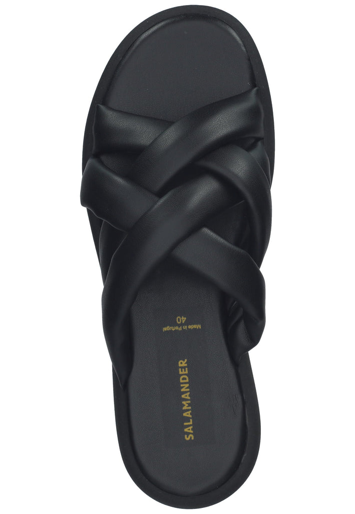 Salamander Pantoletten Lederimitat Schwarz