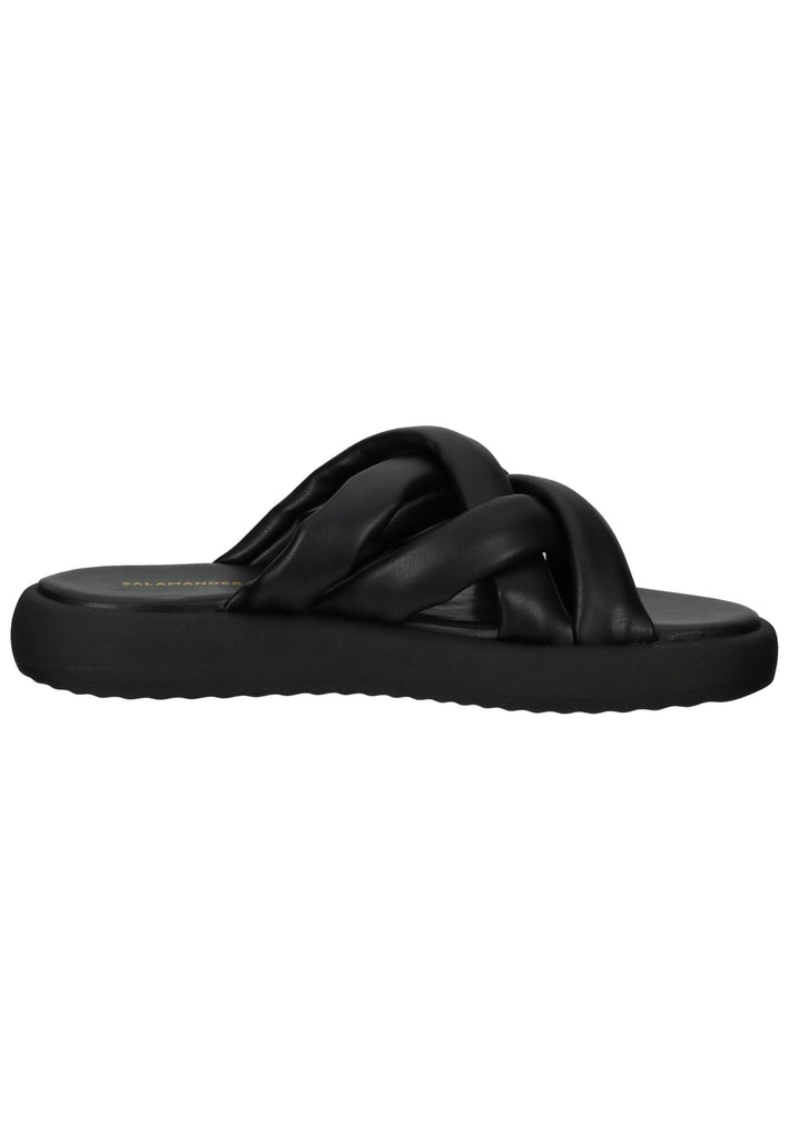 Salamander Pantoletten Lederimitat Schwarz