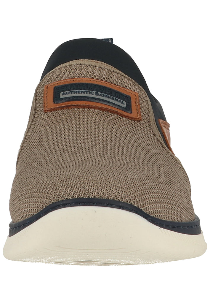 Salamander Slipper Lederimitat Beige/Braun