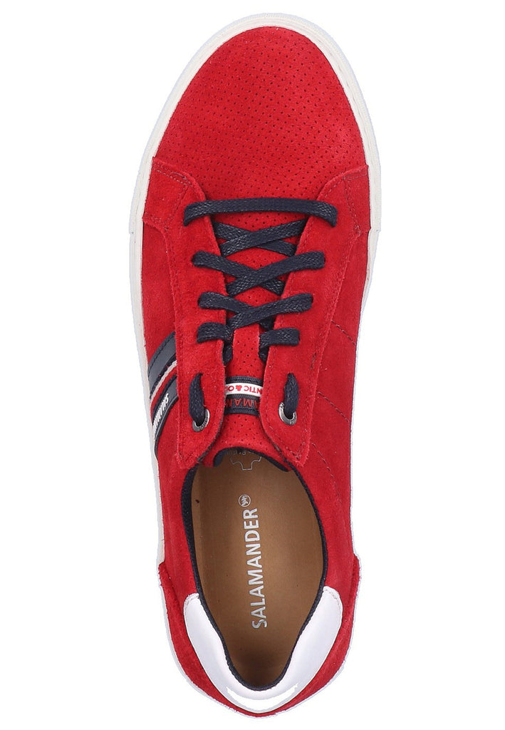 Salamander Sneaker Veloursleder Rot/Weiß