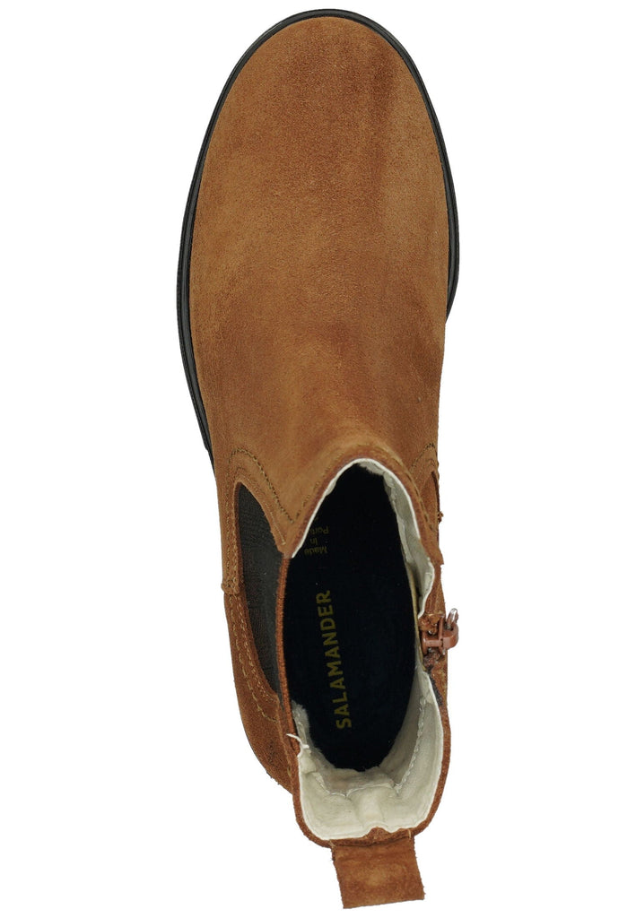 Salamander Stiefelette Veloursleder Cognac Warmfutter