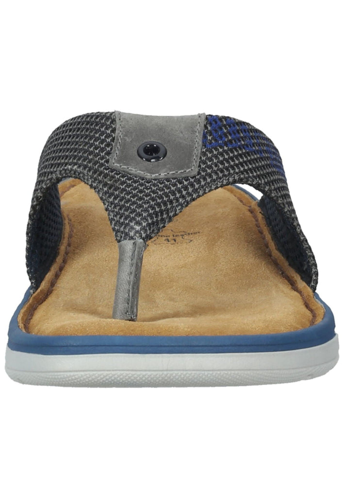 Salamander Zehensteg Lederimitat/Mesh Grau/Blau