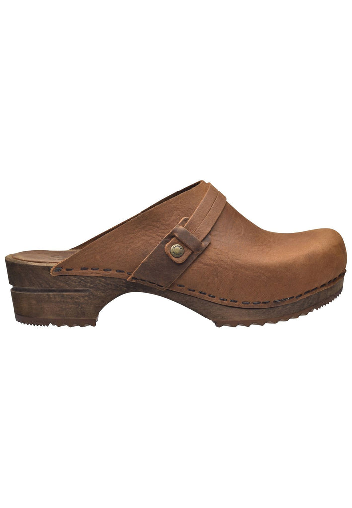 Sanita Clogs Nubukleder Chestnut