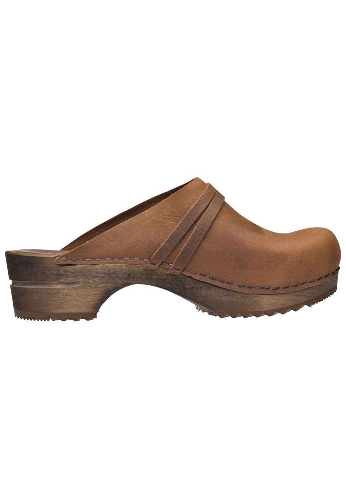 Sanita Clogs Nubukleder Chestnut