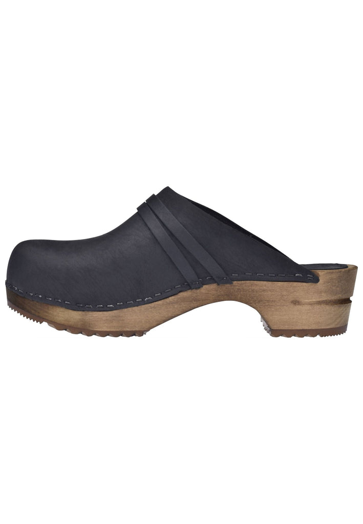 Sanita Clogs Nubukleder Schwarz