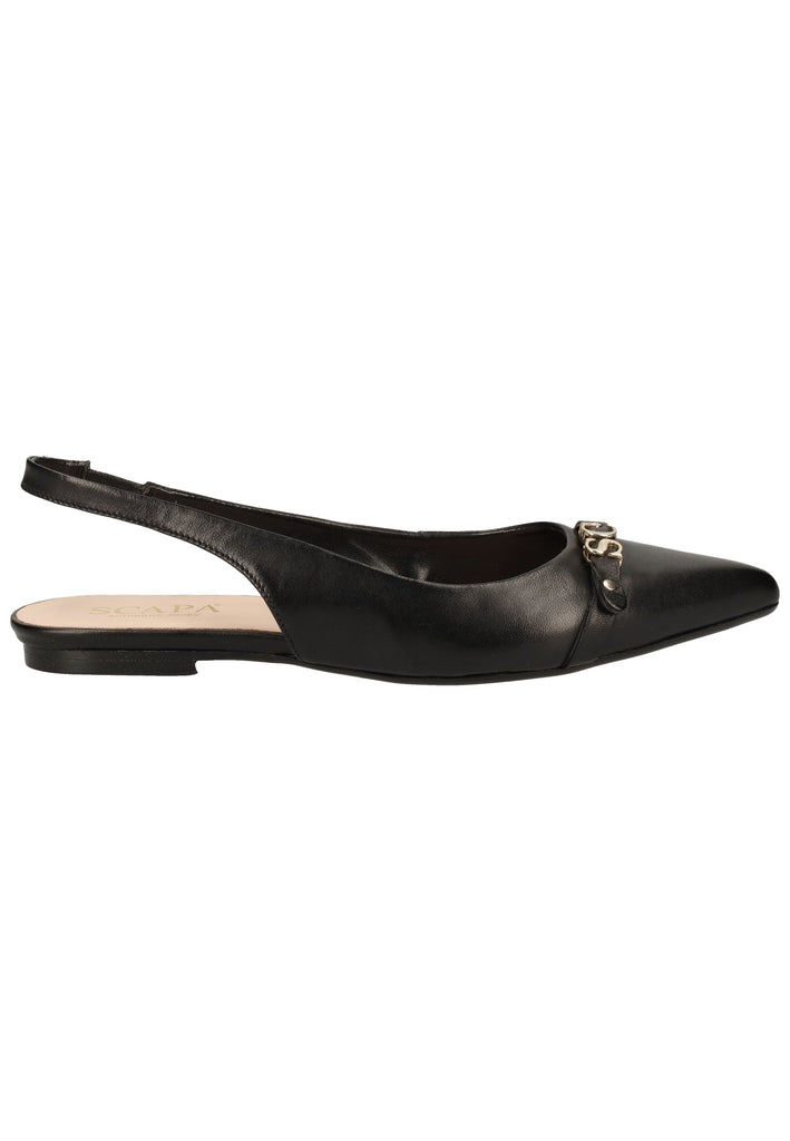 Scapa Ballerinas Leder Schwarz