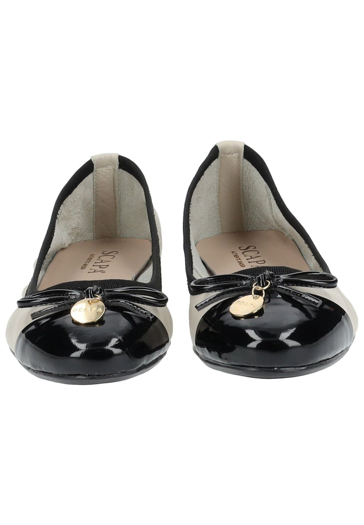 Scapa Ballerinas Leder/Textil Creme