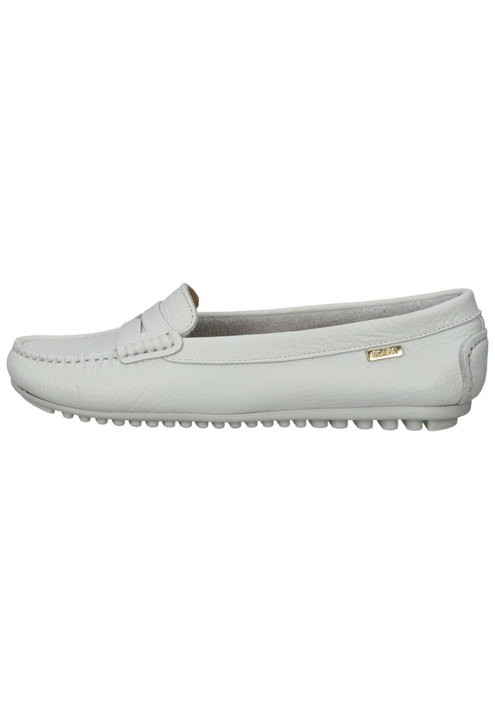 Halbschuhe Scapa Mokassin Leder Weiß