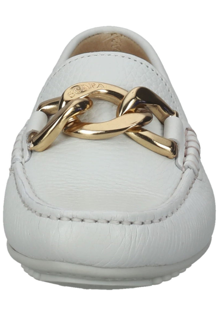 Scapa Mokassin Leder Weiß