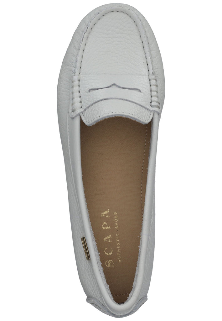 Scapa Mokassin Leder Weiß