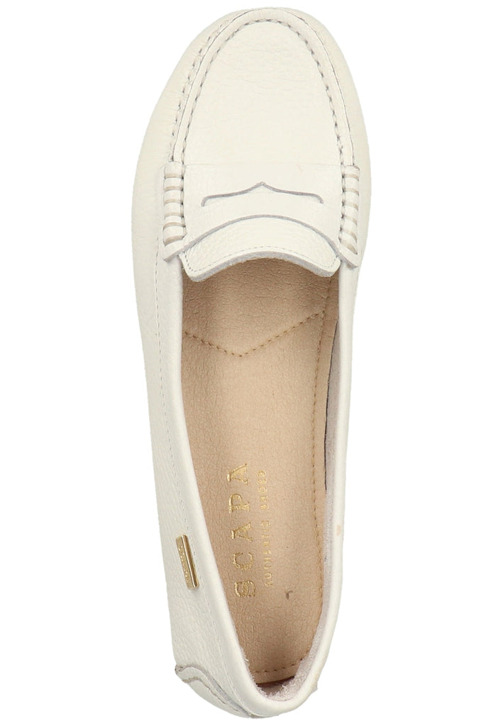 Scapa Mokassin Leder Weiß