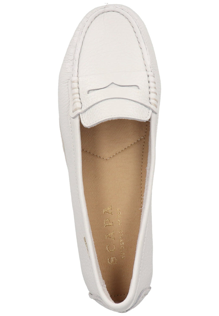 Scapa Mokassin Leder Weiß