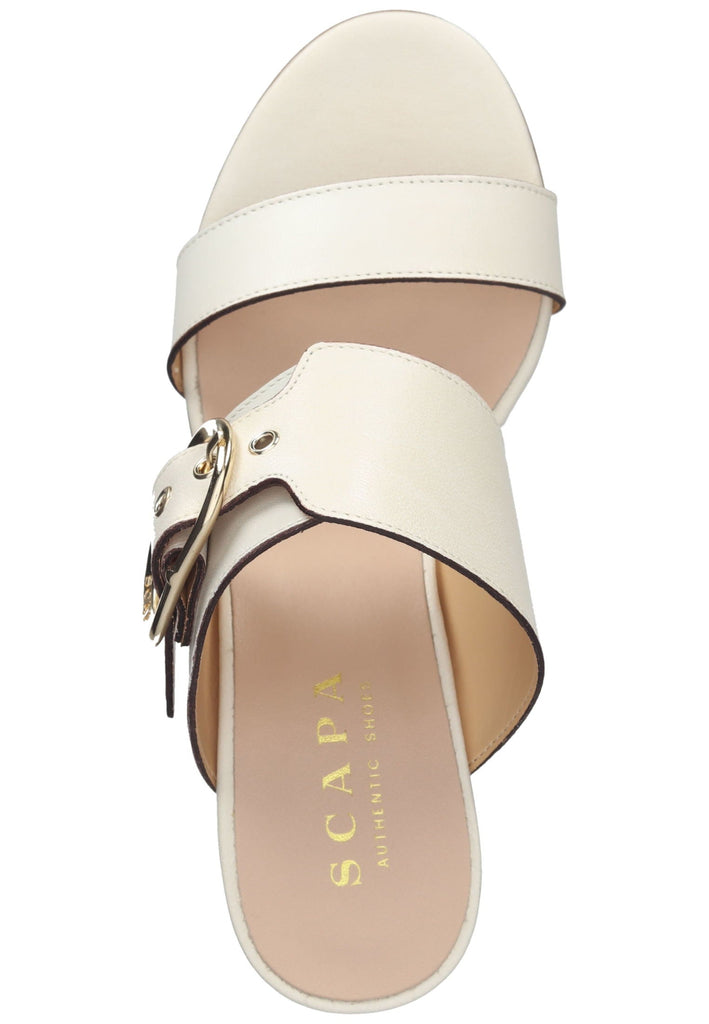 Scapa Pantoletten Leder Beige