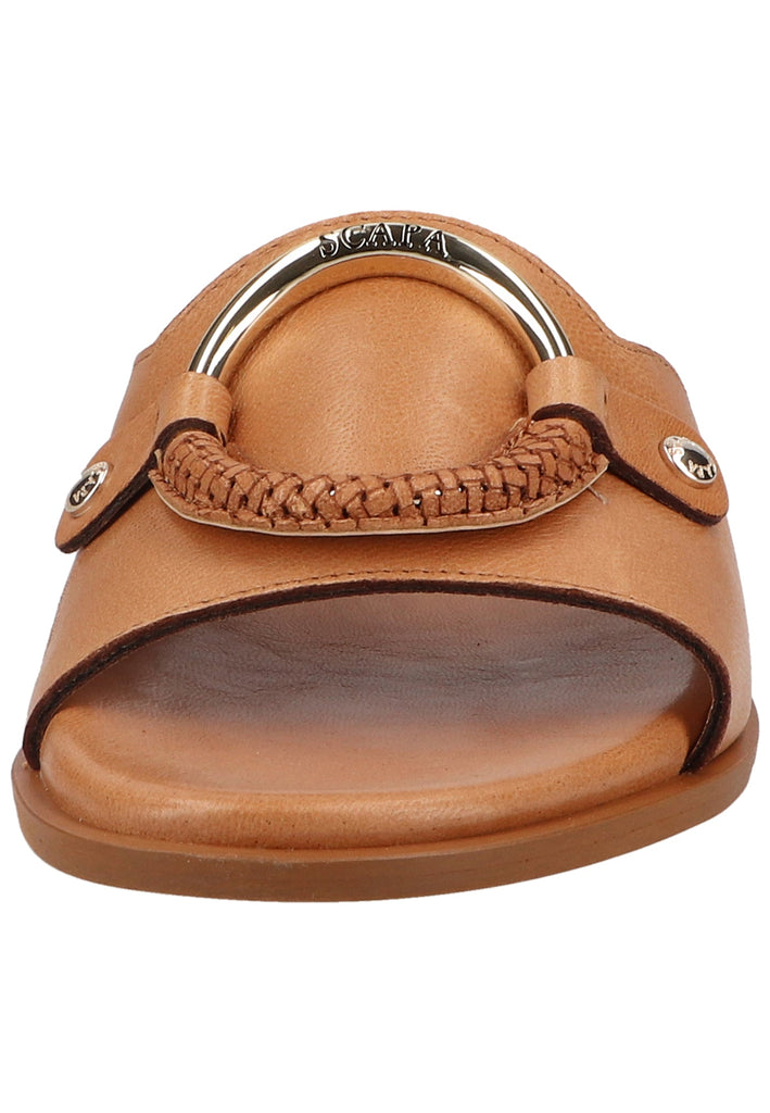 Scapa Pantoletten Leder Camel