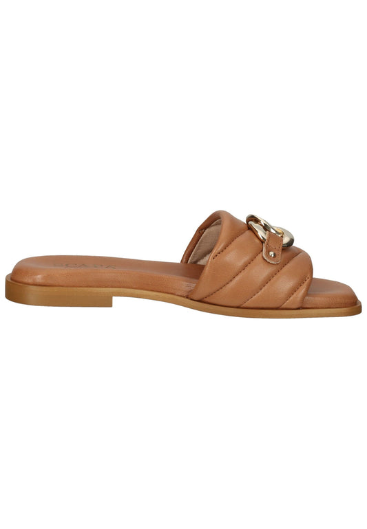Scapa Pantoletten Leder Cognac