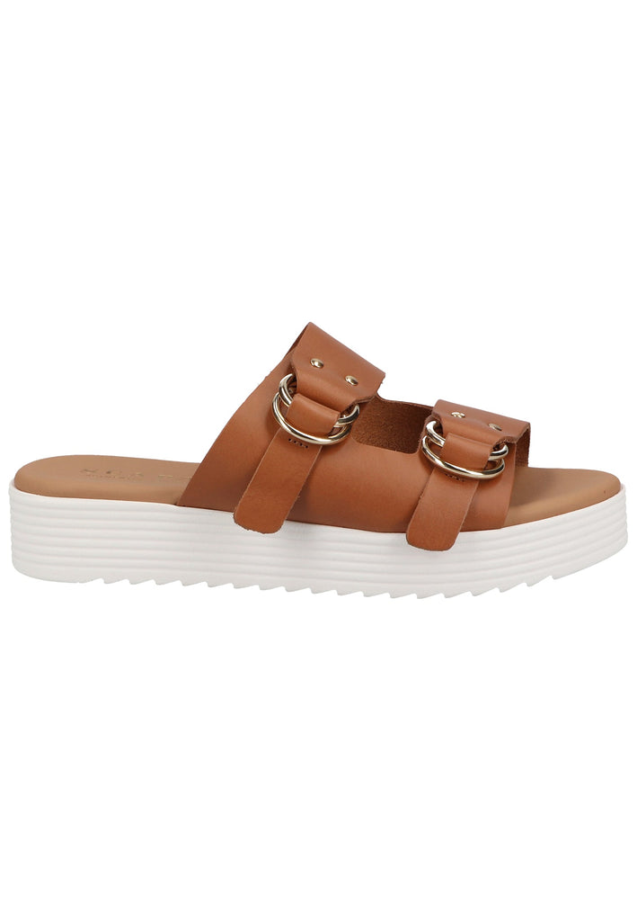 Scapa Pantoletten Leder Cognac