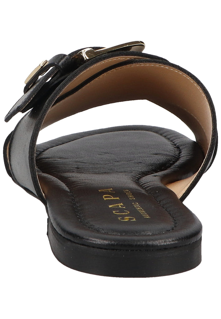 Scapa Pantoletten Leder Schwarz