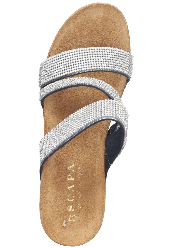 Scapa Pantoletten Leder Silber