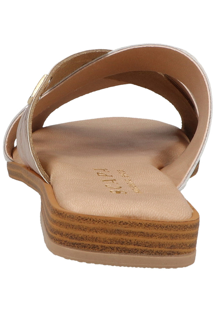 Scapa Pantoletten Leder/Synthetik Weiß