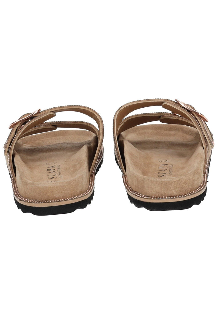 Scapa Pantoletten Leder/Textil Nude
