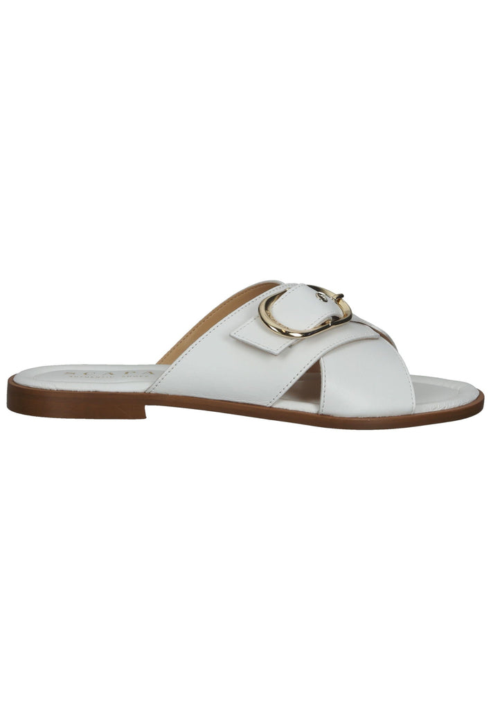 Scapa Pantoletten Leder Weiß