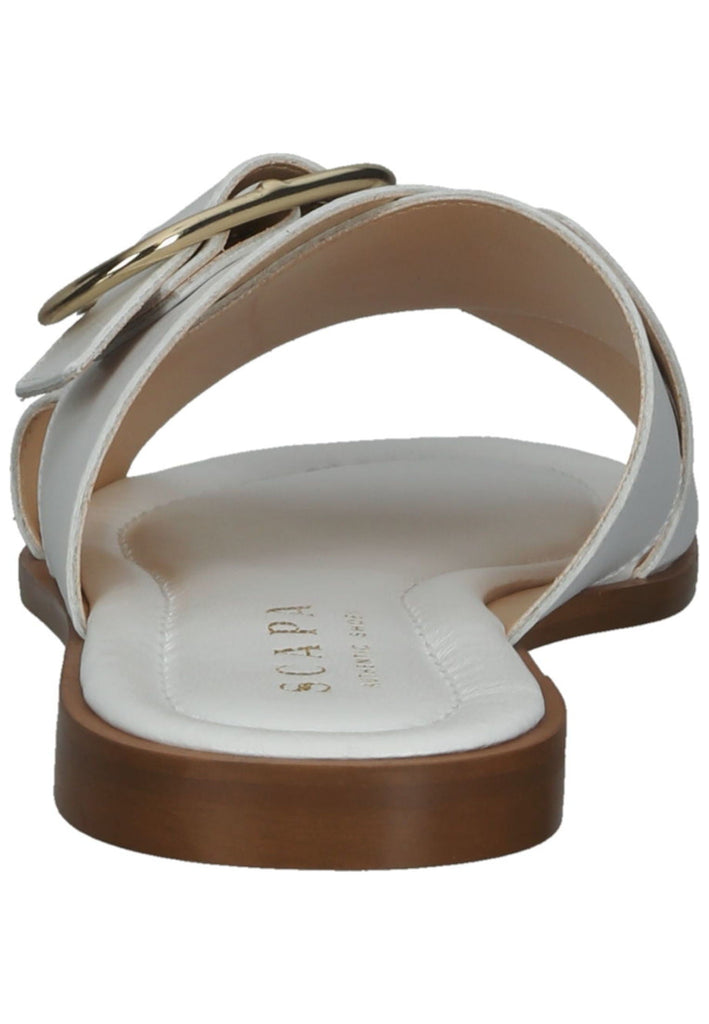 Scapa Pantoletten Leder Weiß