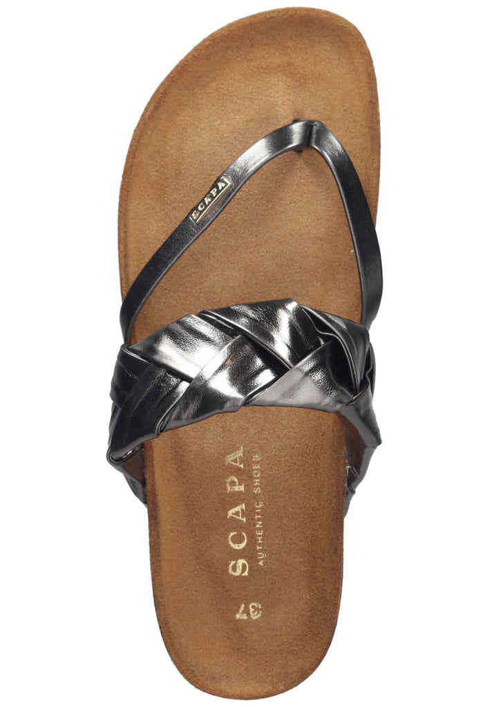 Scapa Pantoletten Leder Weiß