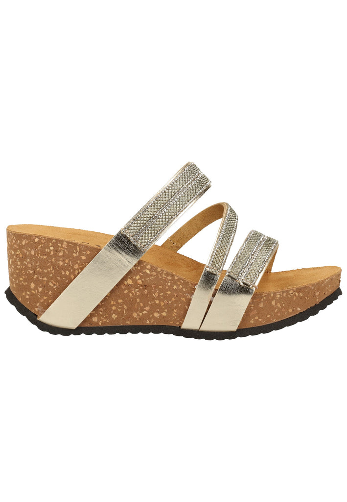 Scapa Pantoletten Lederimitat Gelb