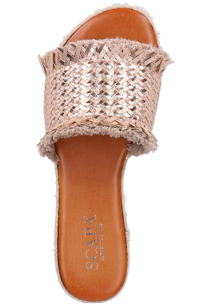 Scapa Pantoletten Lederimitat Nude