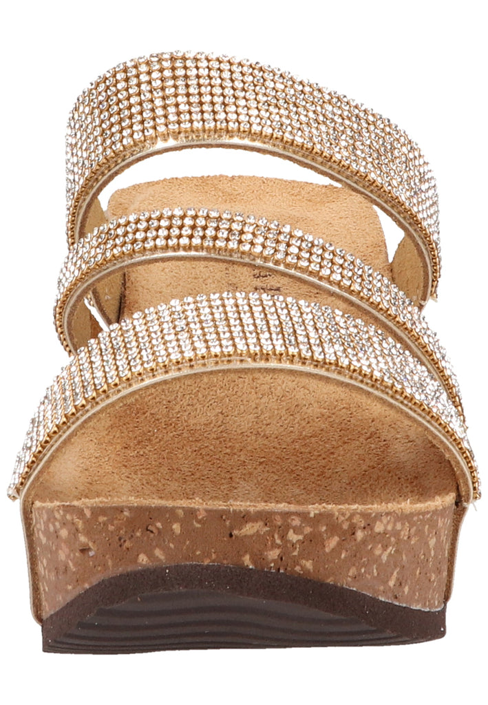 Scapa Pantoletten Lederimitat Platin