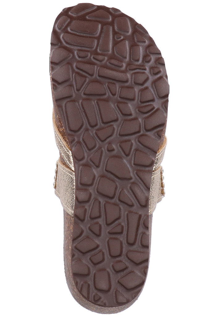 Scapa Pantoletten Lederimitat Platin