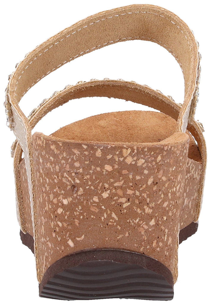 Scapa Pantoletten Lederimitat Platin