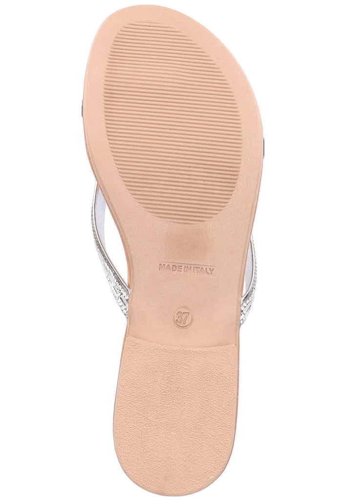 Scapa Pantoletten Lederimitat Silber