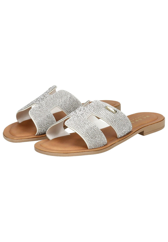 Scapa Pantoletten Lederimitat/Textil Silber